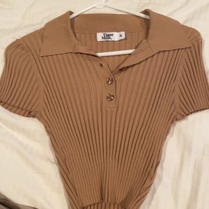 Cute tigermist polo top small